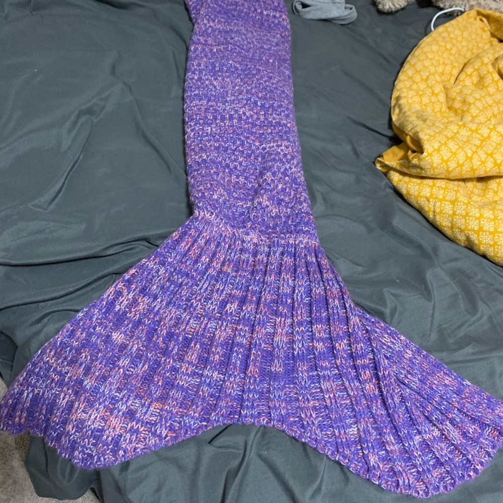 purple mermaid throw blanket